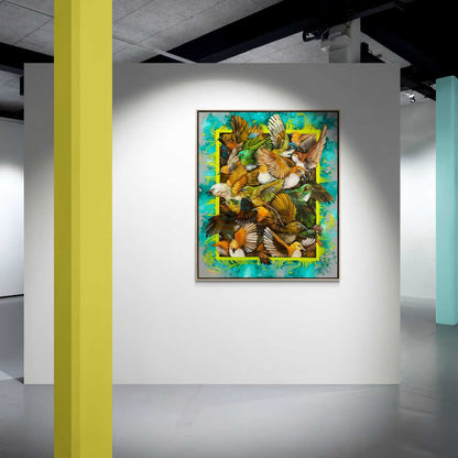 Kuşlar Konseri Yağlı Boya Tablosu