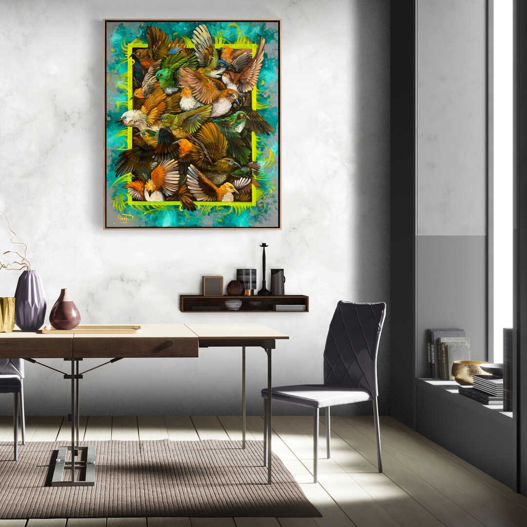 Kuşlar Konseri Yağlı Boya Tablosu