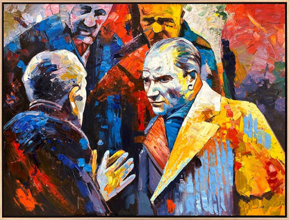 Köylü Milletin Efendisidir Yağlı Boya Tablosu