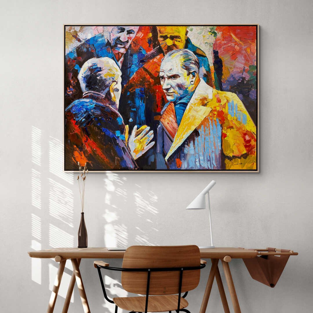 Köylü Milletin Efendisidir Yağlı Boya Tablosu