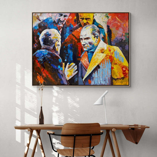 Köylü Milletin Efendisidir Yağlı Boya Tablosu