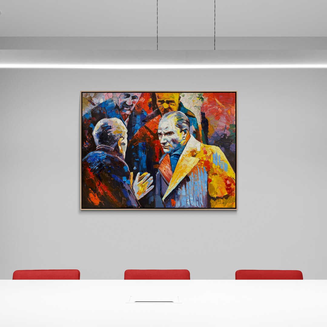 Köylü Milletin Efendisidir Yağlı Boya Tablosu