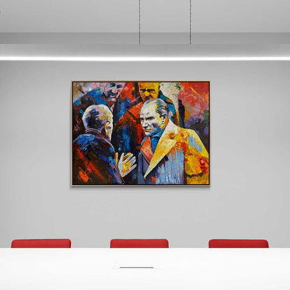 Köylü Milletin Efendisidir Yağlı Boya Tablosu