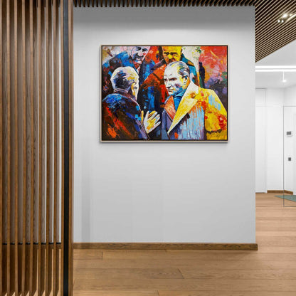 Köylü Milletin Efendisidir Yağlı Boya Tablosu