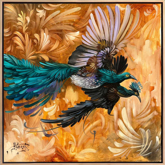 Simurg'un Yankısı Yağlı Boya Tablosu