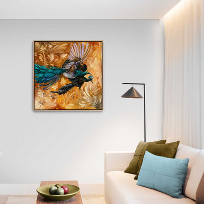 Simurg'un Yankısı Yağlı Boya Tablosu