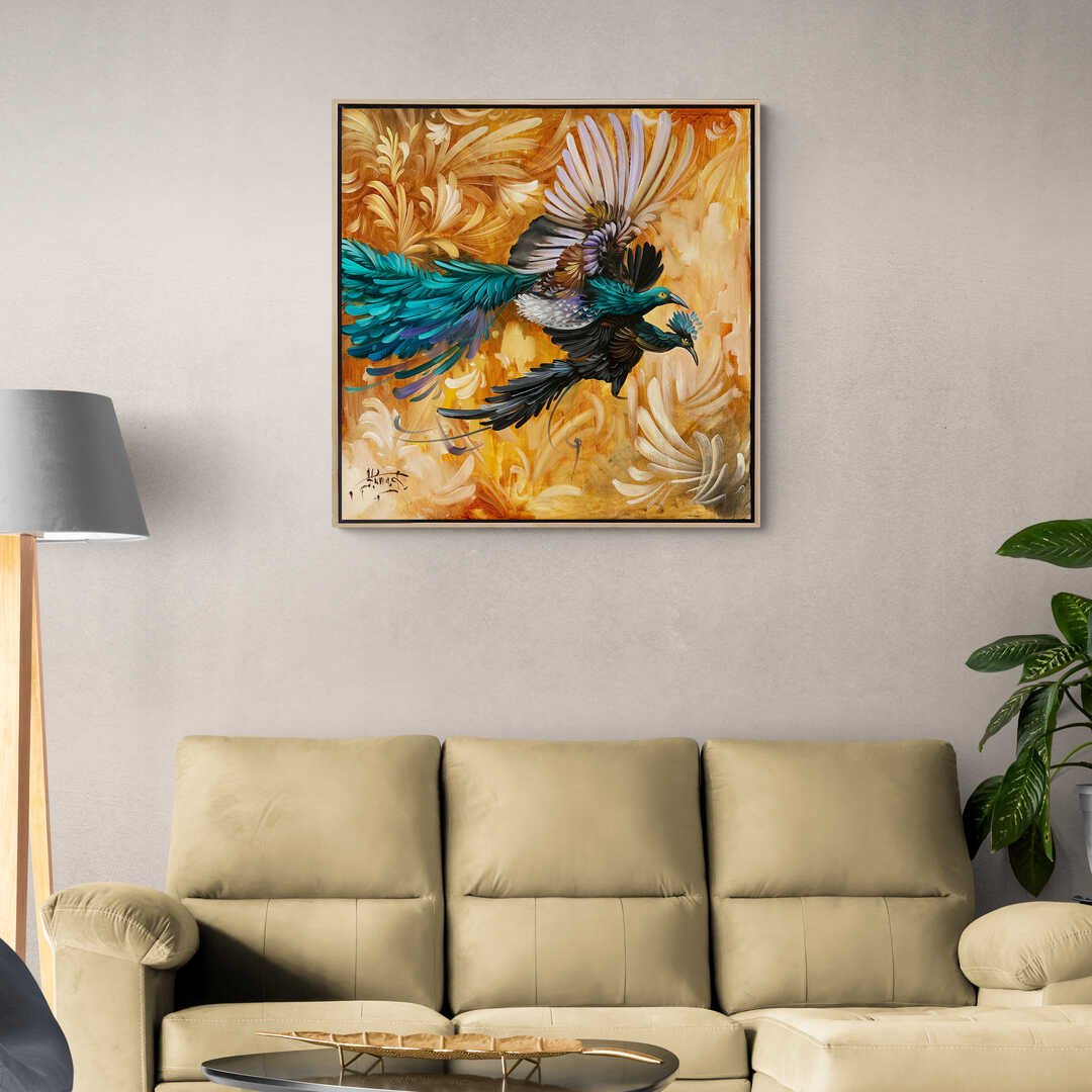 Simurg'un Yankısı Yağlı Boya Tablosu