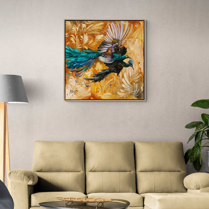 Simurg'un Yankısı Yağlı Boya Tablosu