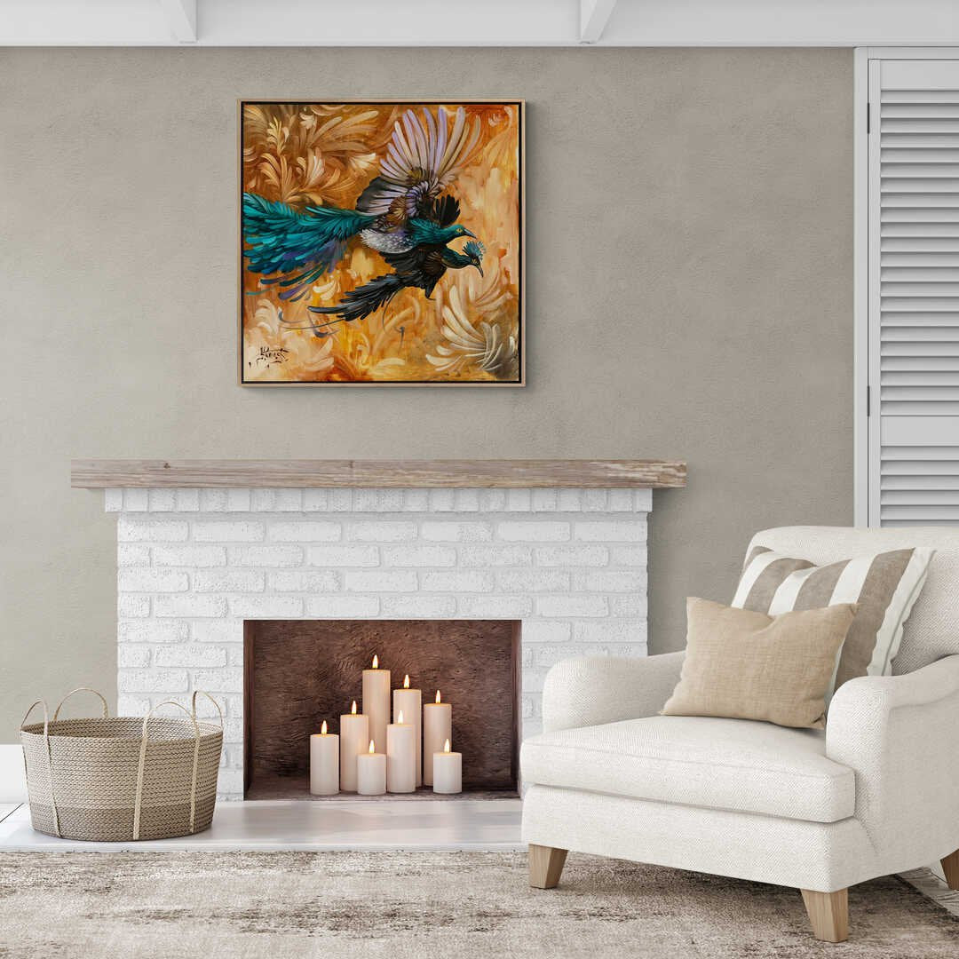 Simurg'un Yankısı Yağlı Boya Tablosu