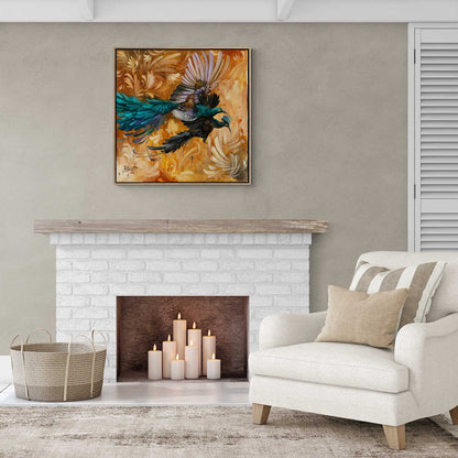 Simurg'un Yankısı Yağlı Boya Tablosu