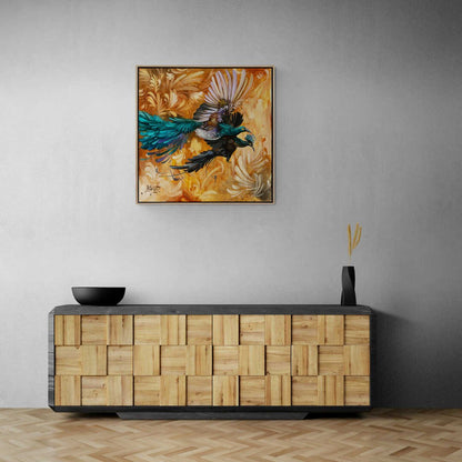 Simurg'un Yankısı Yağlı Boya Tablosu