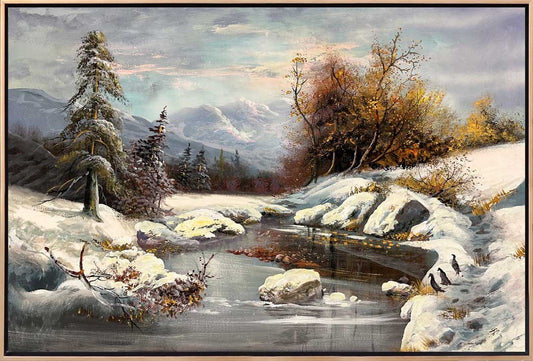 Kış Rüyasının İzleri Yağlı Boya Tablosu