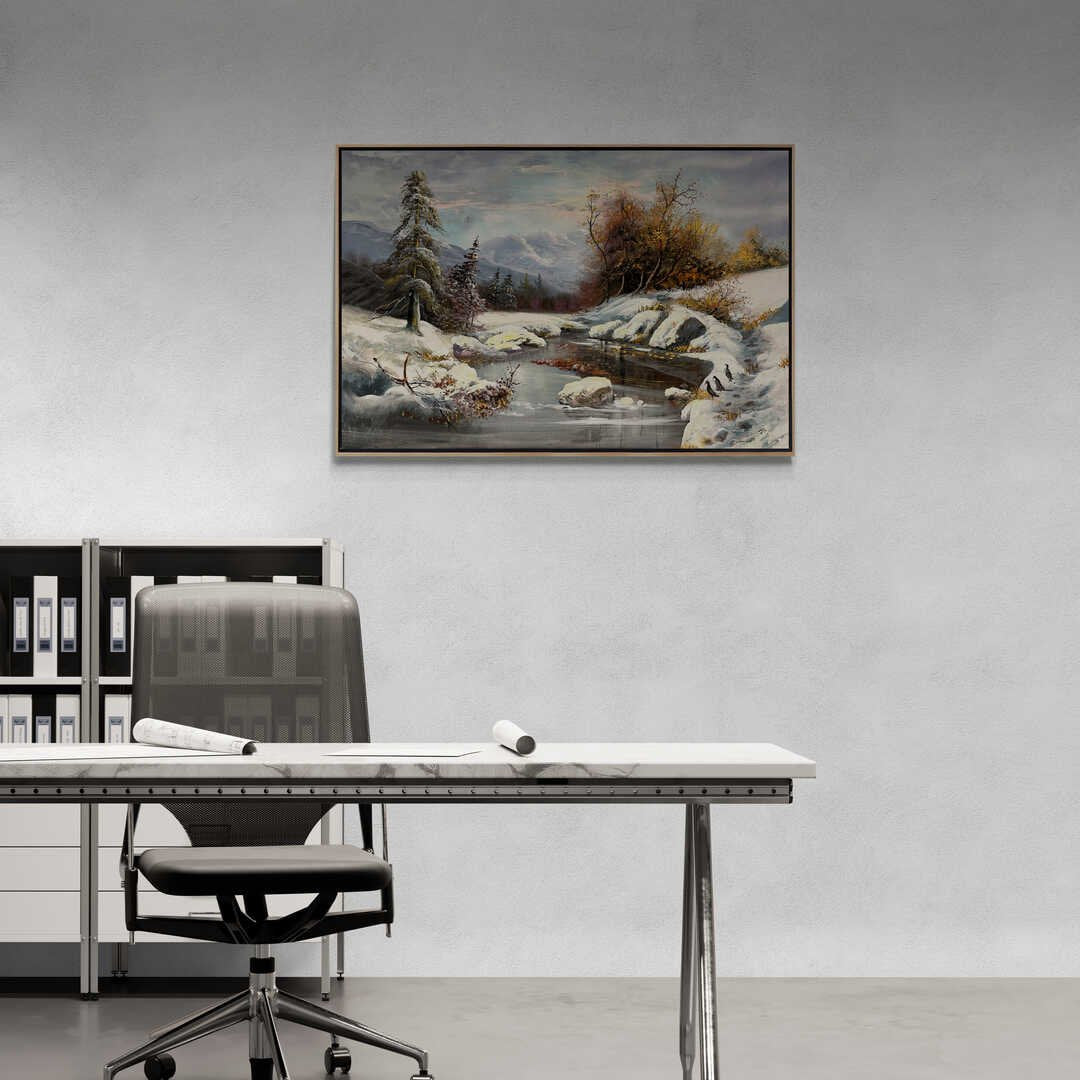 Kış Rüyasının İzleri Yağlı Boya Tablosu