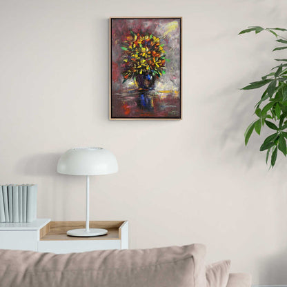 Vazoda Kasımpatılar Yağlı Boya Tablosu