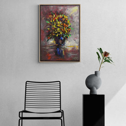 Vazoda Kasımpatılar Yağlı Boya Tablosu