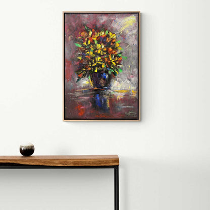 Vazoda Kasımpatılar Yağlı Boya Tablosu