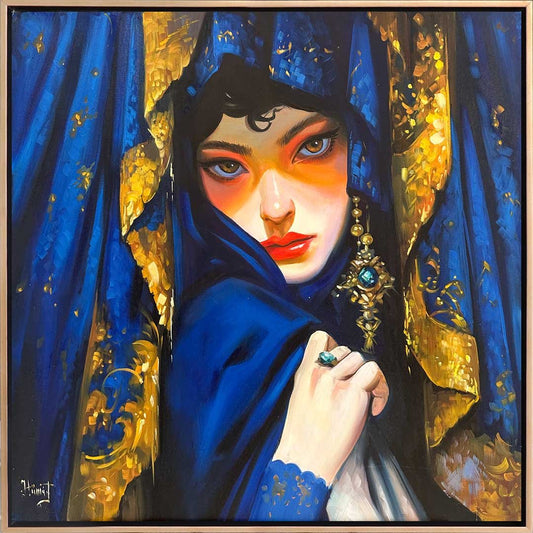 Kadının Bakışları Yağlı Boya Tablosu