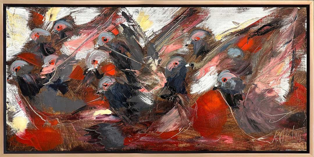 Güvercinlerin Uçuşu Yağlı Boya Tablosu