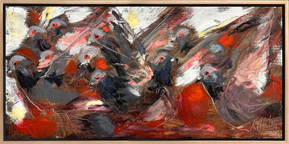 Güvercinlerin Uçuşu Yağlı Boya Tablosu