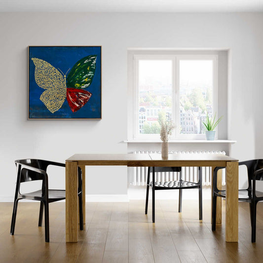 Kelebek Meşk Yağlı Boya Tablosu