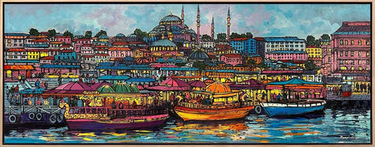 Balık Tekneleri Yağlı Boya Tablosu