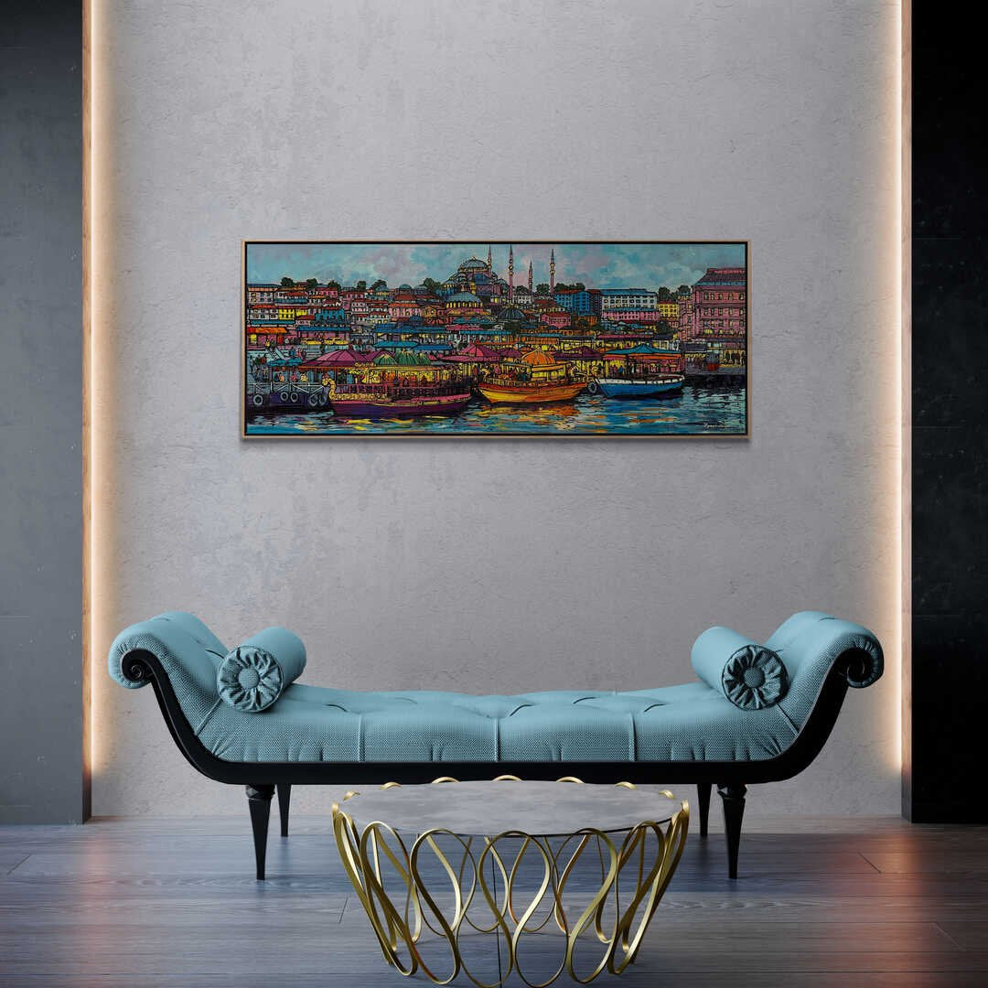 Balık Tekneleri Yağlı Boya Tablosu