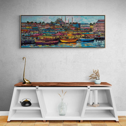 Balık Tekneleri Yağlı Boya Tablosu