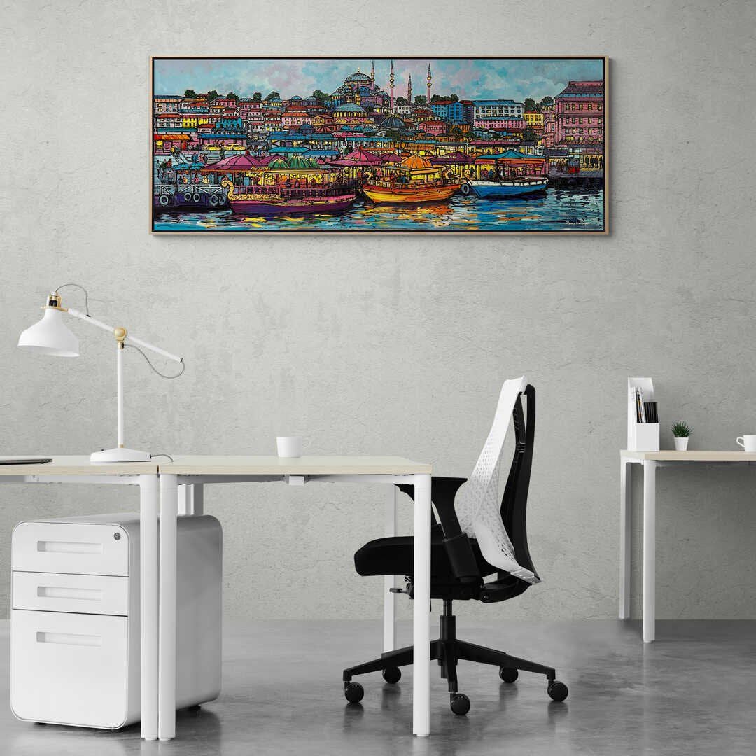 Balık Tekneleri Yağlı Boya Tablosu