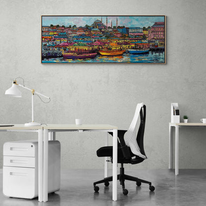 Balık Tekneleri Yağlı Boya Tablosu