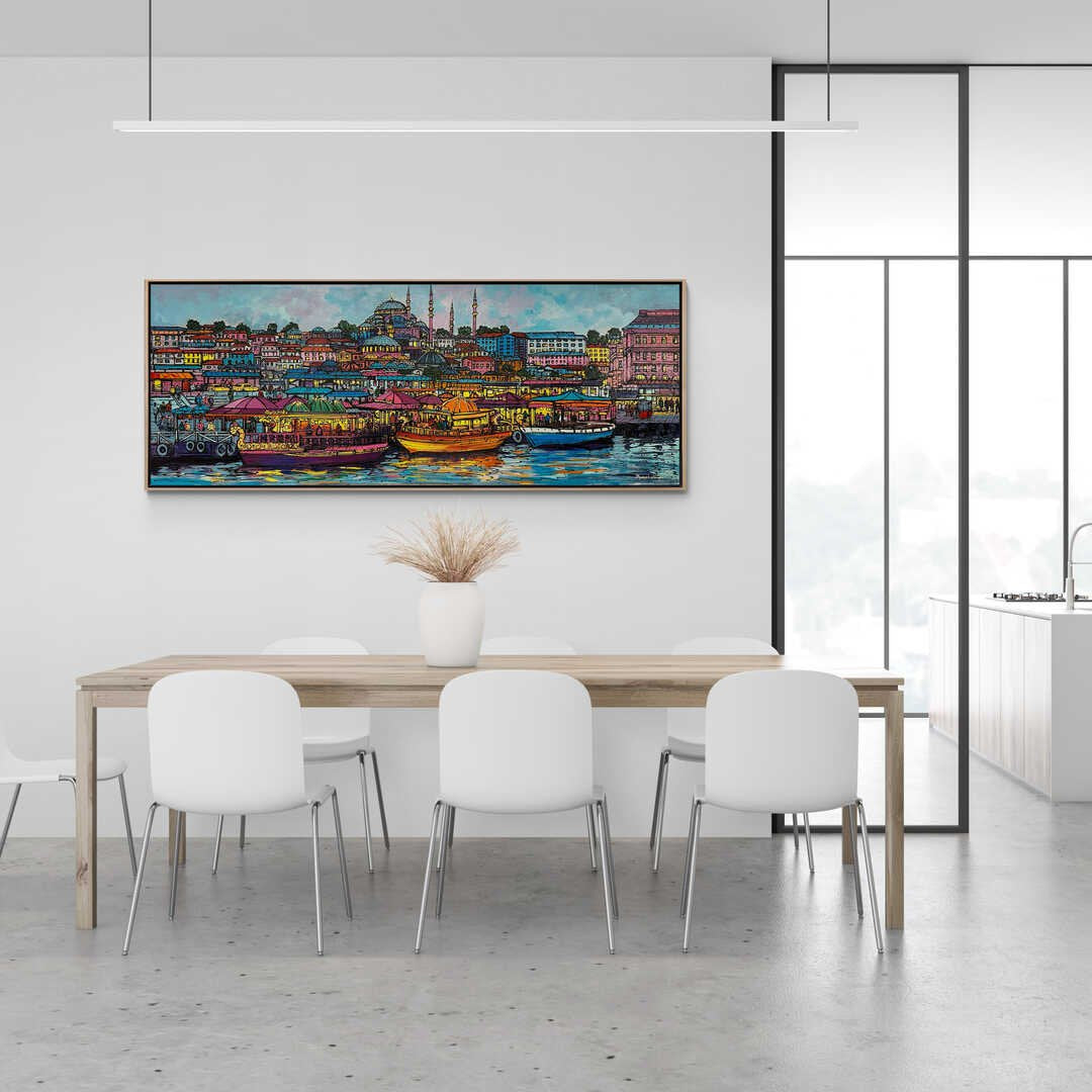 Balık Tekneleri Yağlı Boya Tablosu