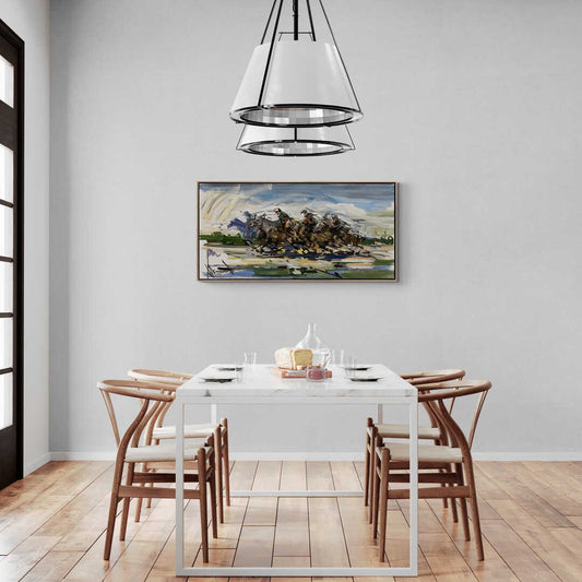 Atlı Savaşçılar Yağlı Boya Tablosu