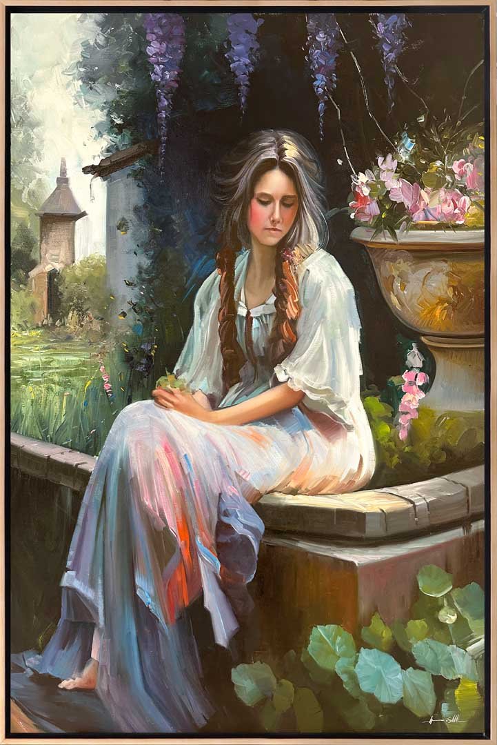 Bahçedeki Huzur Yağlı Boya Tablosu