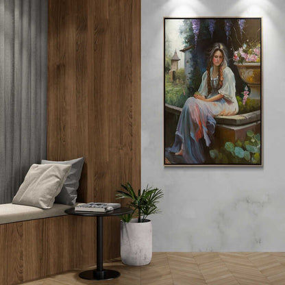 Bahçedeki Huzur Yağlı Boya Tablosu