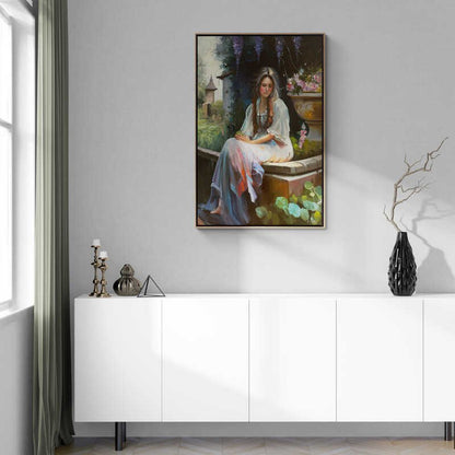 Bahçedeki Huzur Yağlı Boya Tablosu