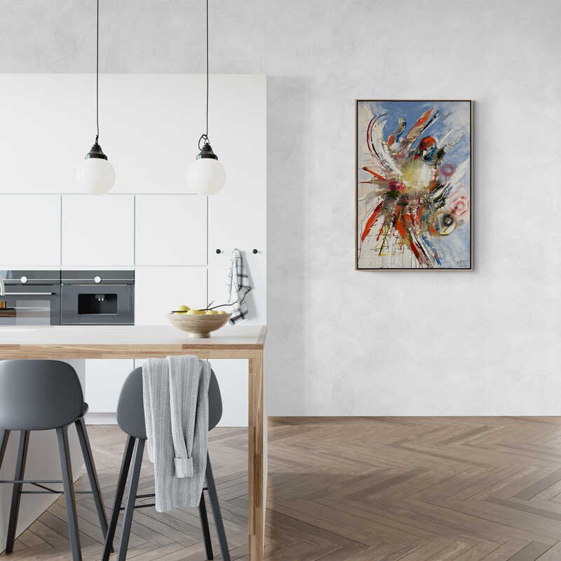 Teknolojik Uçuşlar Yağlı Boya Tablosu