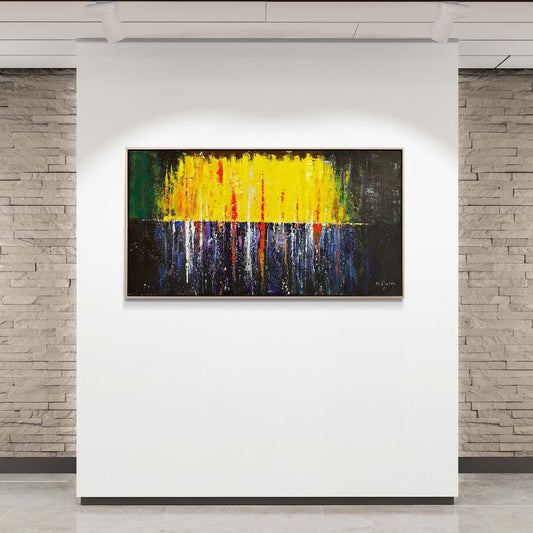 Yelkenlerin Renkli İzleri Yağlı Boya Tablosu