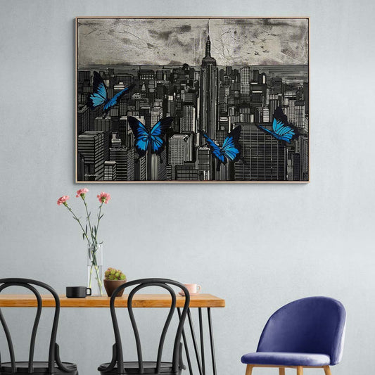 Kelebeklerin Dansı Yağlı Boya Tablosu