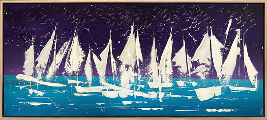 Yelkenlerin Işığı Yağlı Boya Tablosu