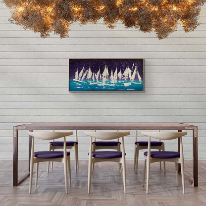 Yelkenlerin Işığı Yağlı Boya Tablosu