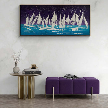 Yelkenlerin Işığı Yağlı Boya Tablosu