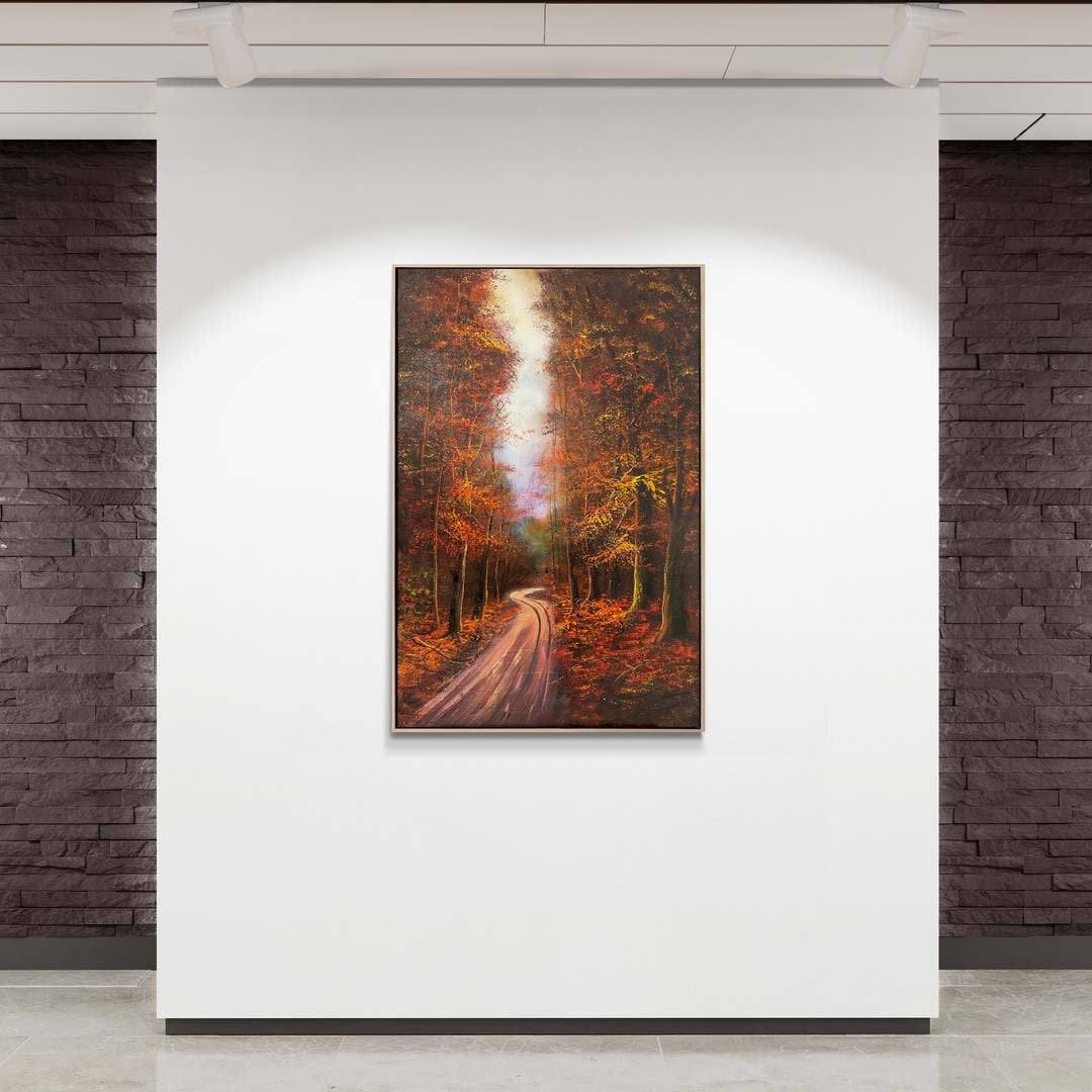 Sonbahar Yolları Yağlı Boya Tablosu