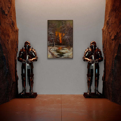 Karlı Dere Yansımaları Yağlı Boya Tablosu