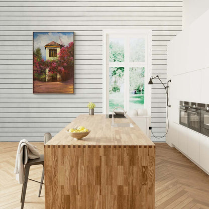 Erguvanların Arasındaki Ev Yağlı Boya Tablosu