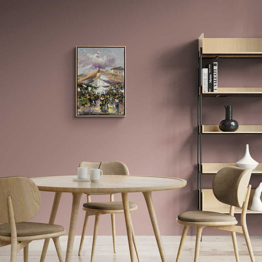 Köy Pazarı Yağlı Boya Tablosu