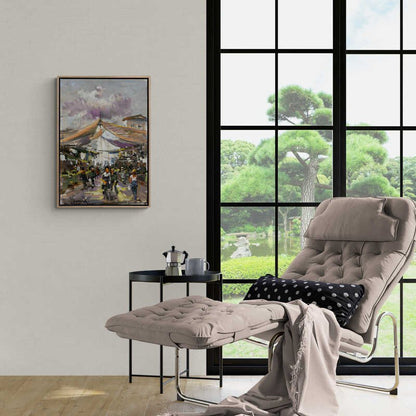 Köy Pazarı Yağlı Boya Tablosu