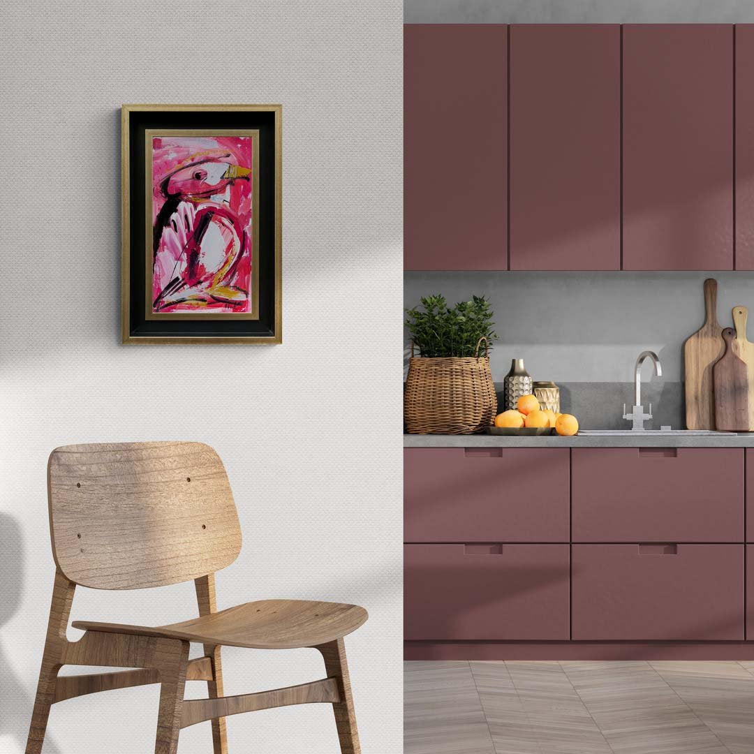 Renkli Kuş Yağlı Boya Tablosu