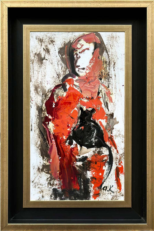 Çizgilerin Kadını Yağlı Boya Tablosu