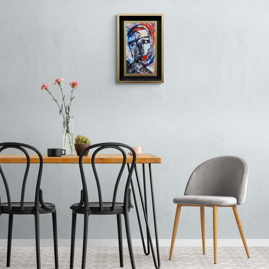 İnsan ve Güvercin Yağlı Boya Tablosu