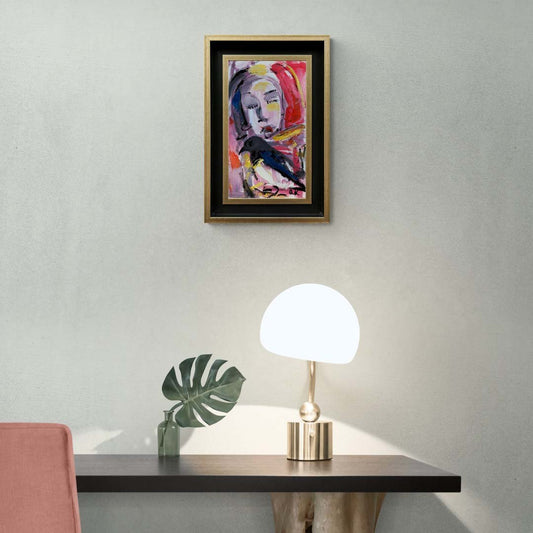 Kadın Kuşun İzinde Yağlı Boya Tablosu