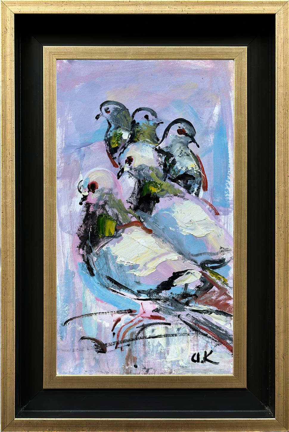 Güvercinlerin İncelikleri Yağlı Boya Tablosu